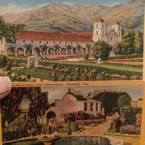 Two Vintage California postcards